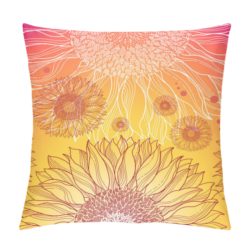 Personality  Background With Sunflowers Pillow Covers