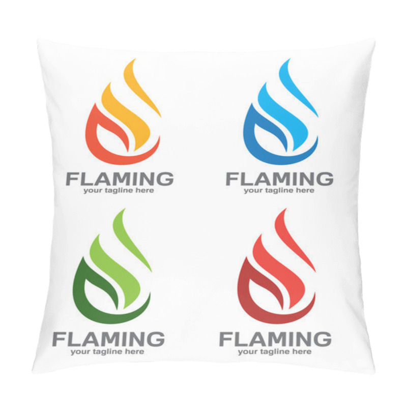 Personality  Flame Logo Template. Oil And Gas Logo Vector. Fire Vector Design. Pillow Covers