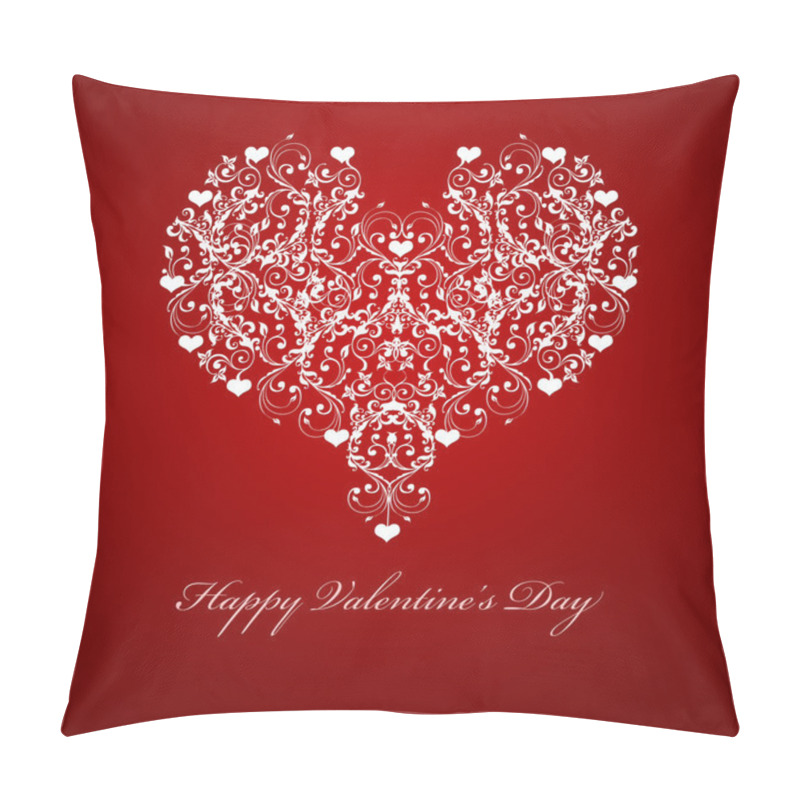 Personality  Happy Valentines Day Embossed Leaf Vine Hearts Motif Pillow Covers