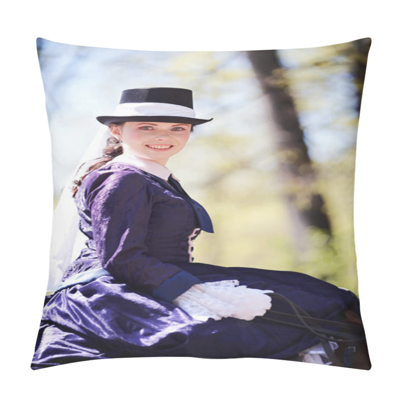 Personality   Portrait Of The Horsewoman. Pillow Covers