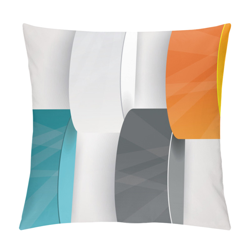 Personality  Vector Pillars With Your Indicators, Business Infographics Templ Pillow Covers