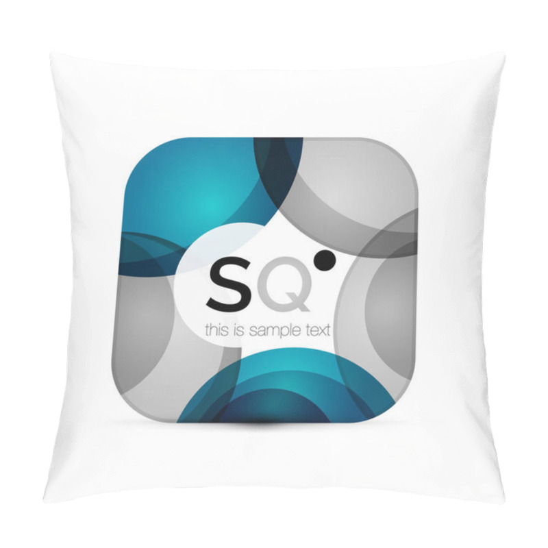 Personality  Vector Square Geometric Abstract Business Emblem Pillow Covers