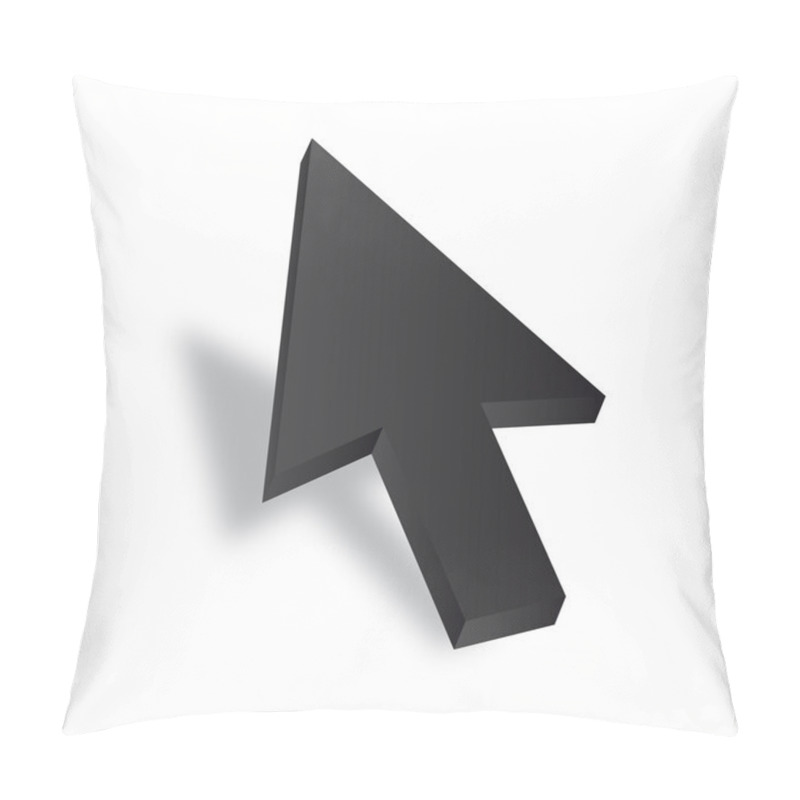 Personality  Black 3D Vector Mouse Cursor Pillow Covers