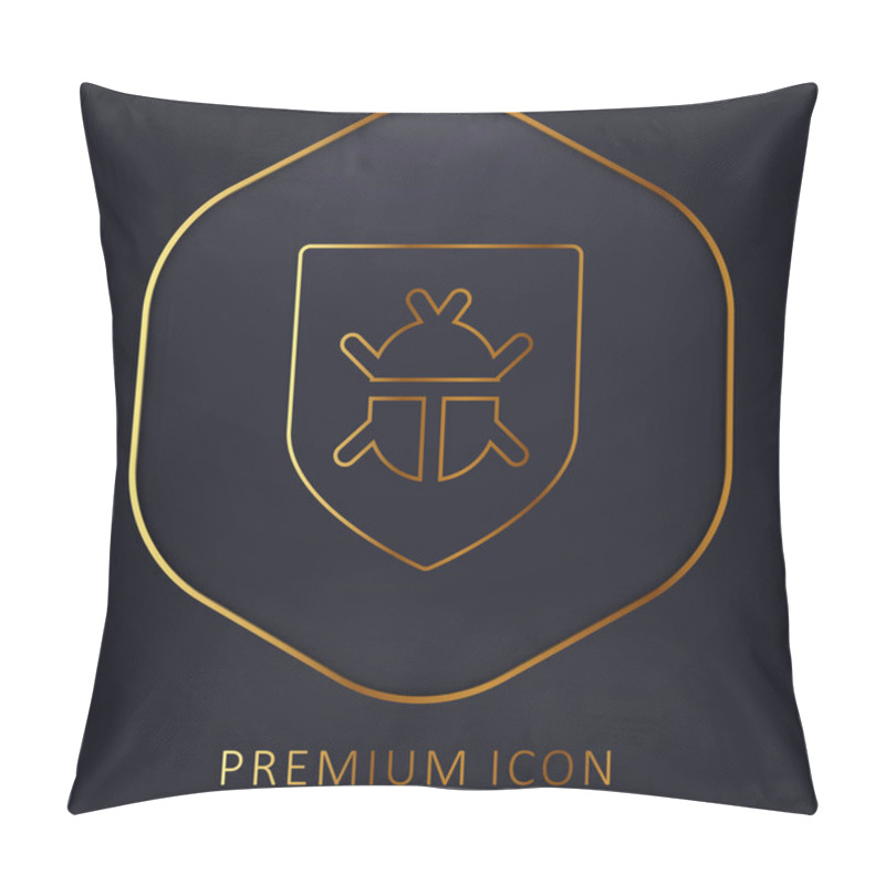 Personality  Antivirus Golden Line Premium Logo Or Icon Pillow Covers