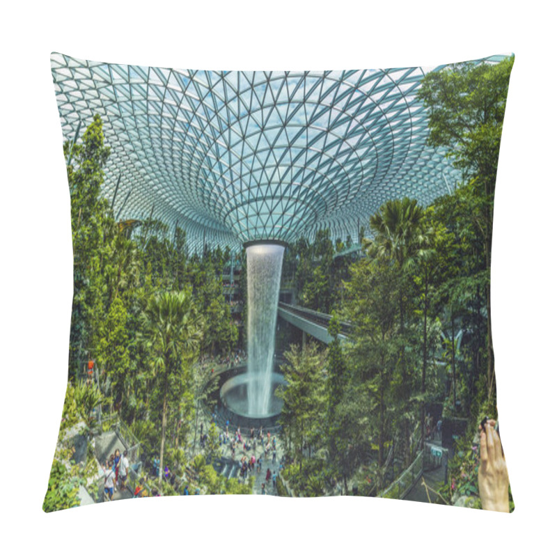 Personality  Singapore,Singapore - April 20, 2019 : Jewel Changi Aiport Conne Pillow Covers