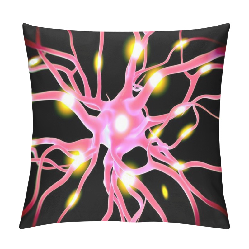 Personality  Concept Of Neurons And Nervous System. Pillow Covers