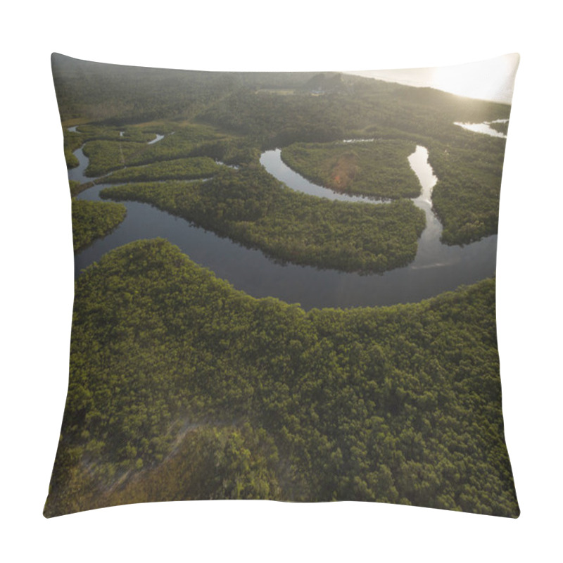 Personality  View Of River In Rainforest Pillow Covers