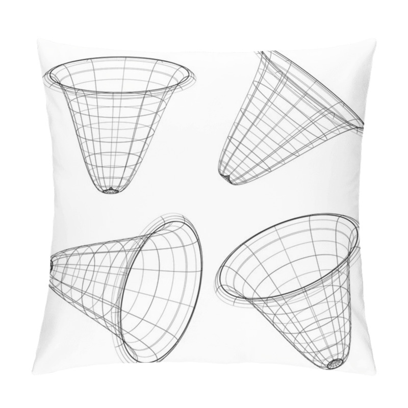 Personality  Abstract 3d Wireframe Objects.  Pillow Covers