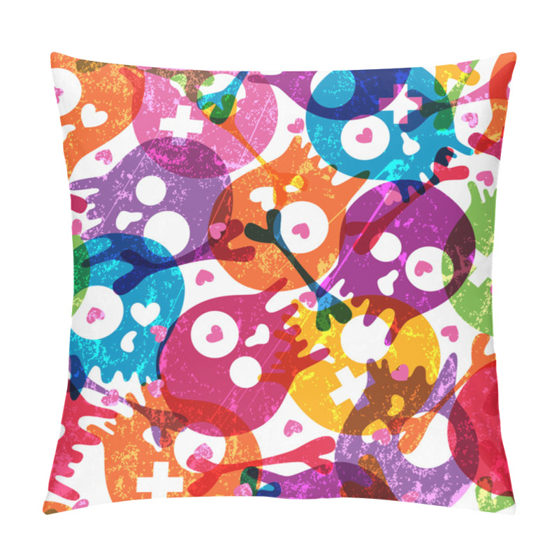 Personality  Skulls Seamless Pattern Pillow Covers