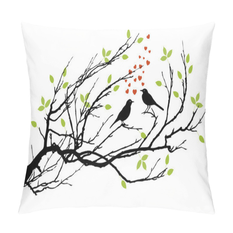 Personality  Two Birds In Love Pillow Covers