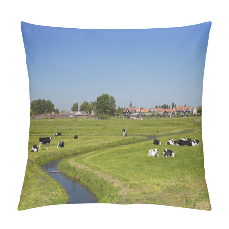 Personality  Dutch Country Landscape On A Clear Sunny Day Pillow Covers