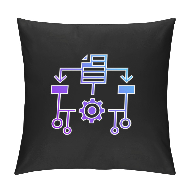 Personality  Algorithm Blue Gradient Vector Icon Pillow Covers