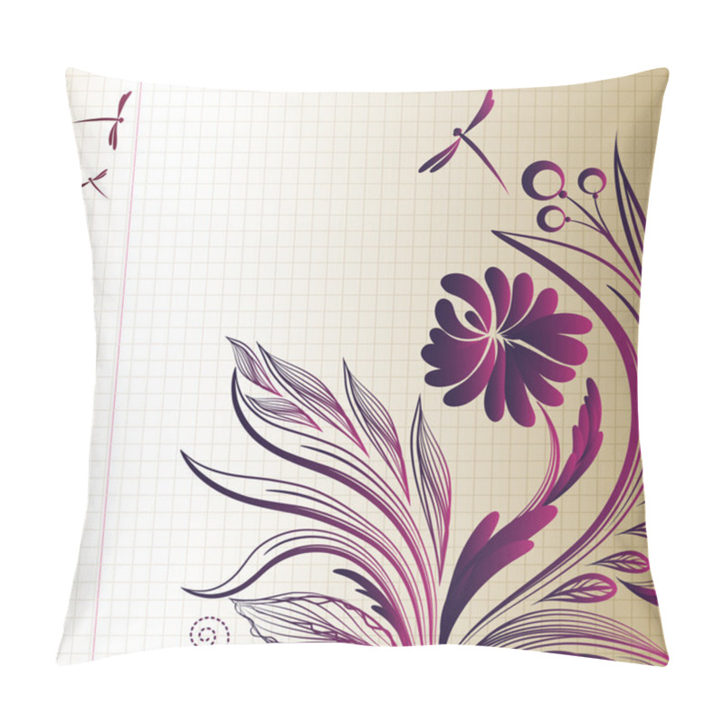 Personality  EPS10 Vector Sketch Flower Pillow Covers