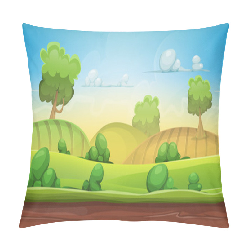 Personality  Seamless Country Landscape For Ui Game Pillow Covers