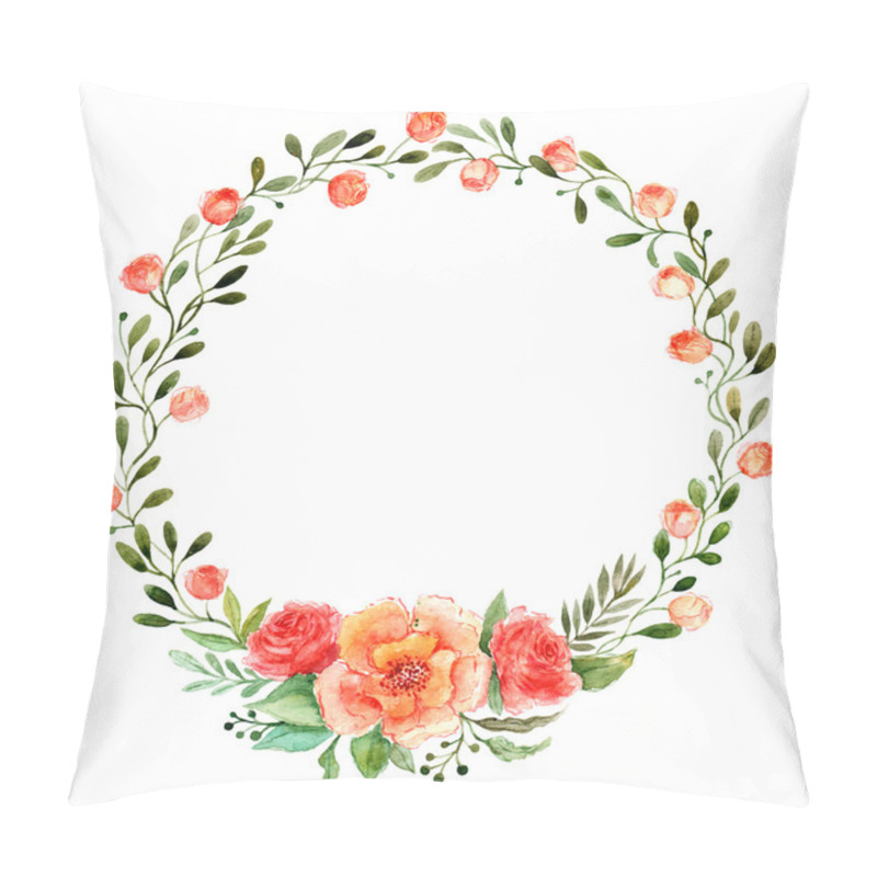 Personality  Floral Wreath. Invitation Card Pillow Covers