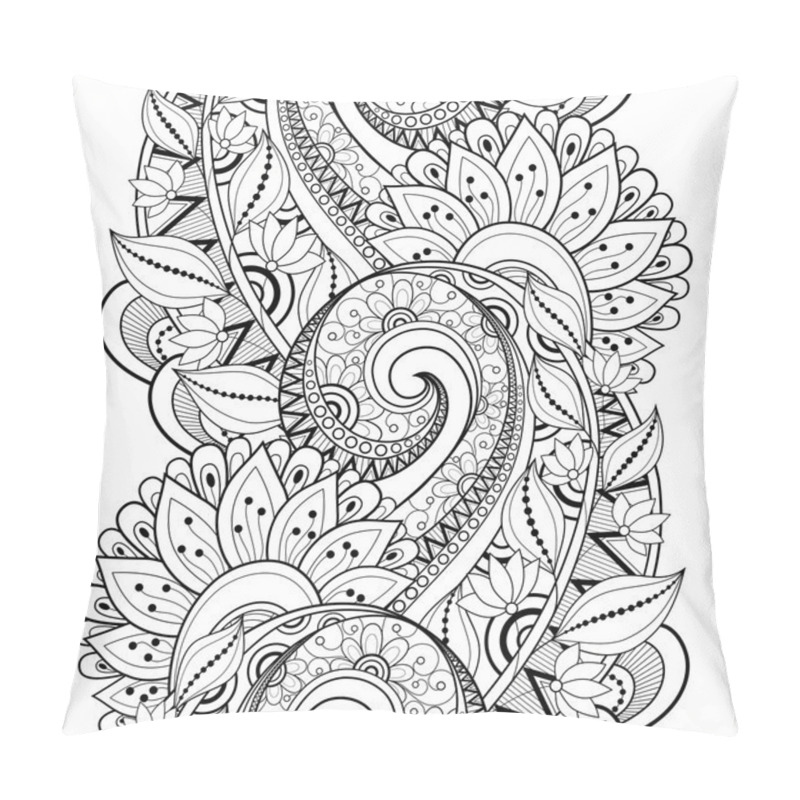 Personality  Seamless Abstract Monochrome Floral Pattern Pillow Covers