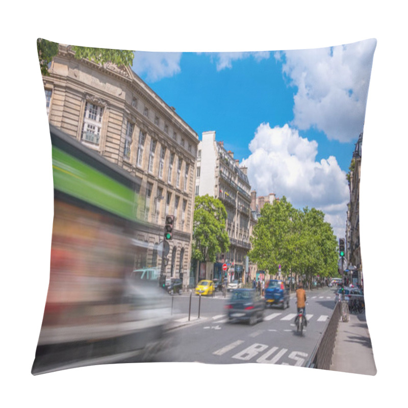 Personality  Paris Traffic On A Sunny Summer Day Pillow Covers