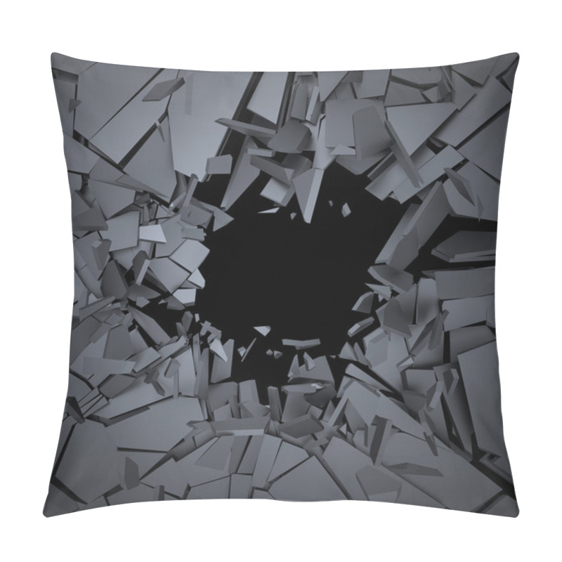 Personality  Abstract 3D Rendering Of Cracked Surface. Pillow Covers