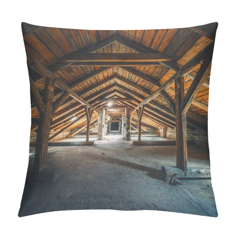 Personality  Creepy Attic Interior At Abandoned Building Pillow Covers