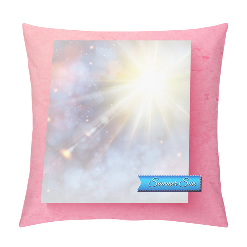 Personality  Summer Sunburst In A Soft Ethereal Sky Pillow Covers