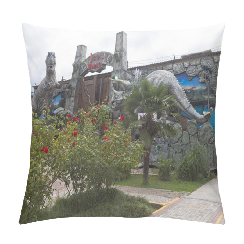 Personality  Castle Of Horror Jurassic Park In The Park Of Culture And Recreation Settlement Lazarevskoe, Sochi, Russia Pillow Covers