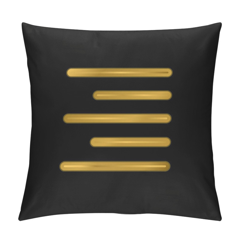 Personality  Align Right Gold Plated Metalic Icon Or Logo Vector Pillow Covers