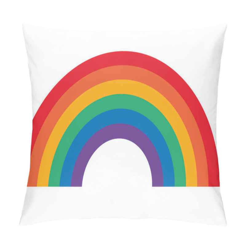 Personality  Rainbow Stripes. Rainbow Flat Icon. Vector Illustration. Lgbt Symbol, Sign. Pride Design Pillow Covers