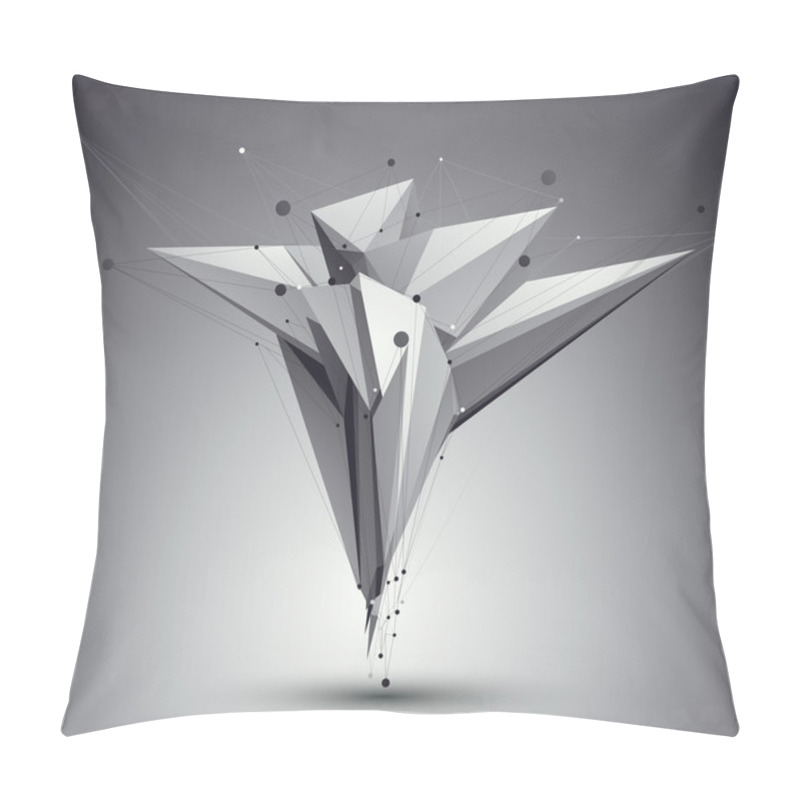 Personality  3D Mesh Modern Style Abstract Background, Origami Futuristic Tem Pillow Covers