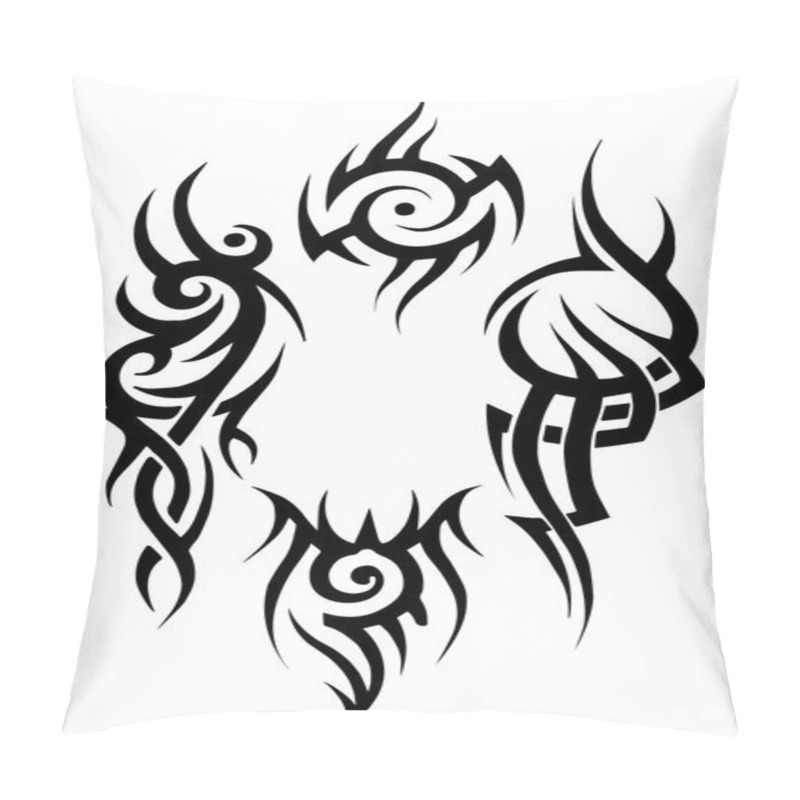 Personality  Tribal Tattoo Pack Vector Pillow Covers