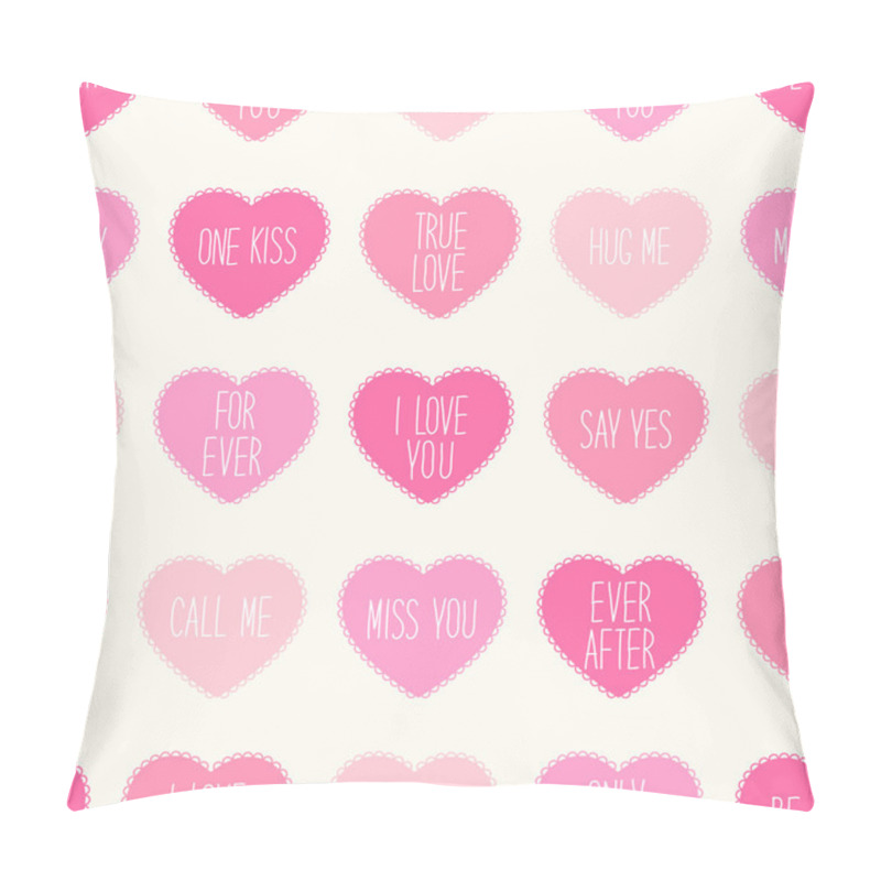 Personality  Seamless Valentines Day Pattern With Hearts Pillow Covers