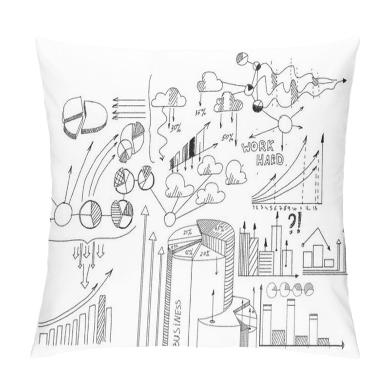 Personality  Business Planning Sketches Pillow Covers