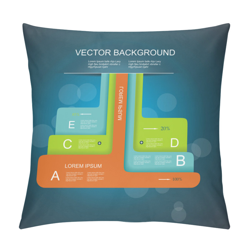 Personality  Modern Minimalistic Infographics Banner. Vector Illustration  Pillow Covers