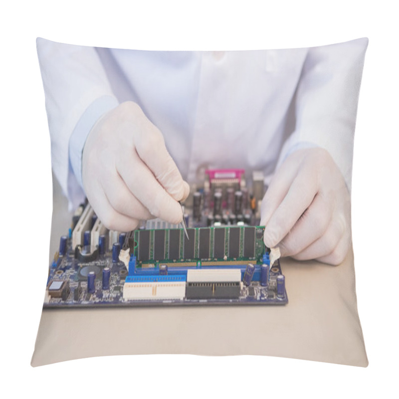 Personality  Engineer Working On Broken Cpu Pillow Covers