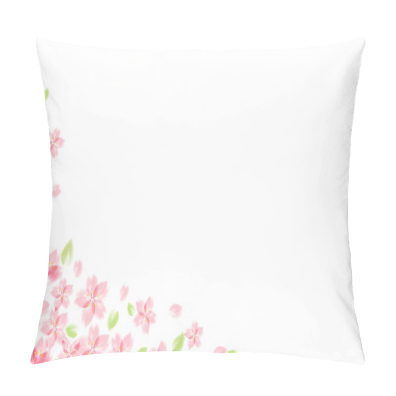 Personality  Background Illustration Of Leaf Cherry Blossoms Pillow Covers