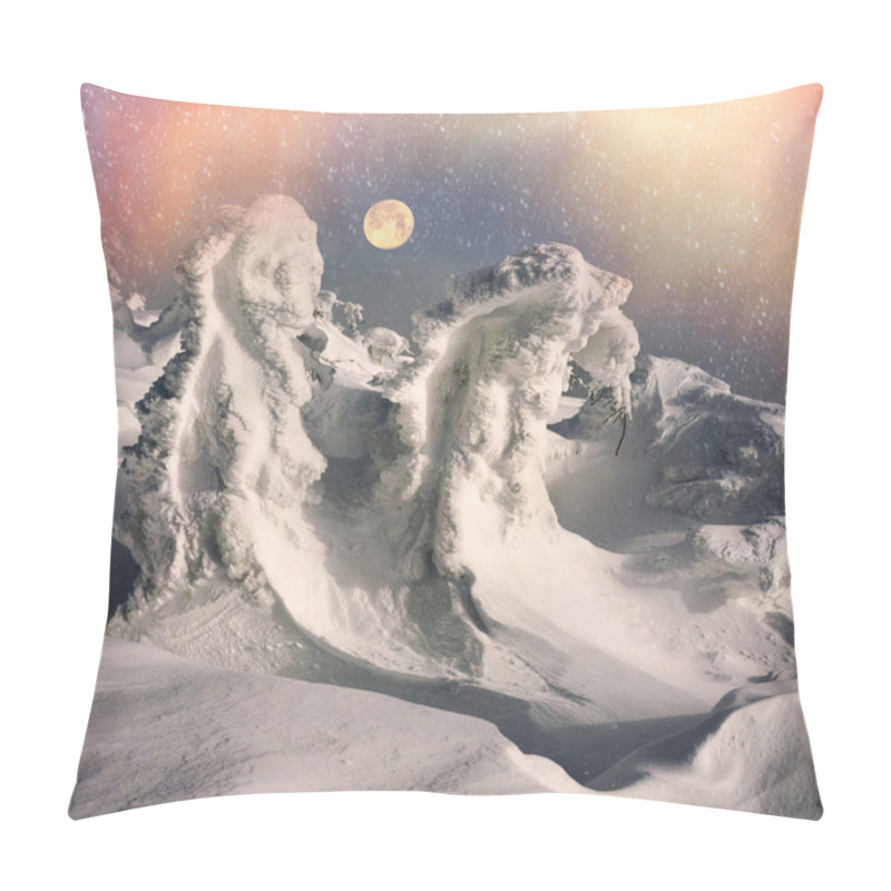 Personality  Winter Mountain Landscape After Blizzard Pillow Covers