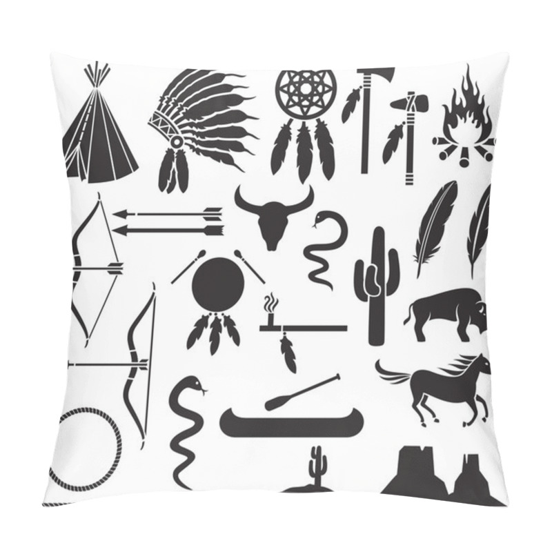 Personality  American Indians Icons Pillow Covers