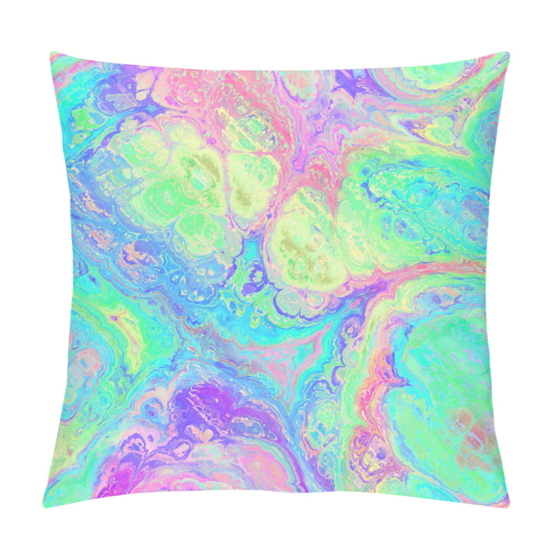 Personality  Seamless Fractal Marble Vibrant Ornate Jpg Pattern Pillow Covers