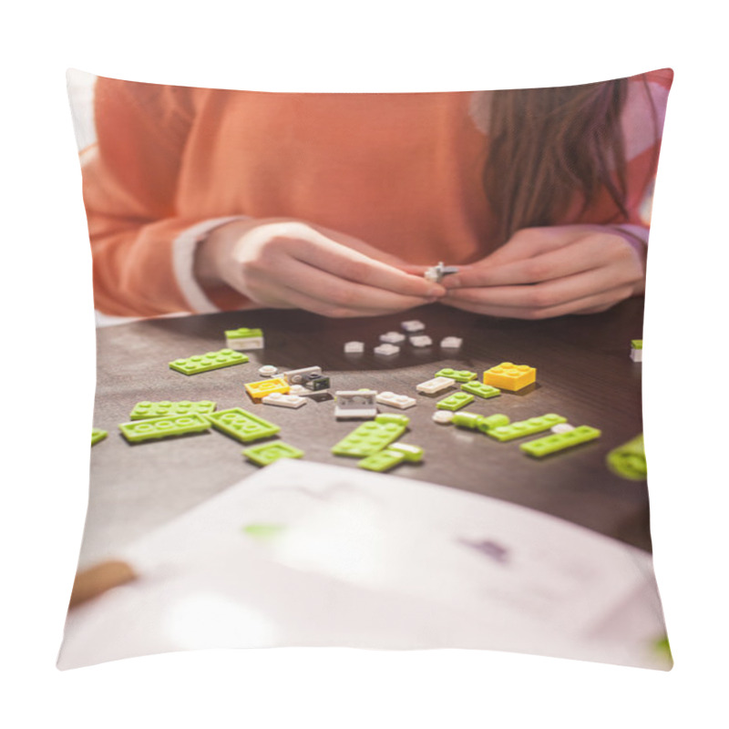 Personality  Girl Building Blocks Of The Toy Pillow Covers