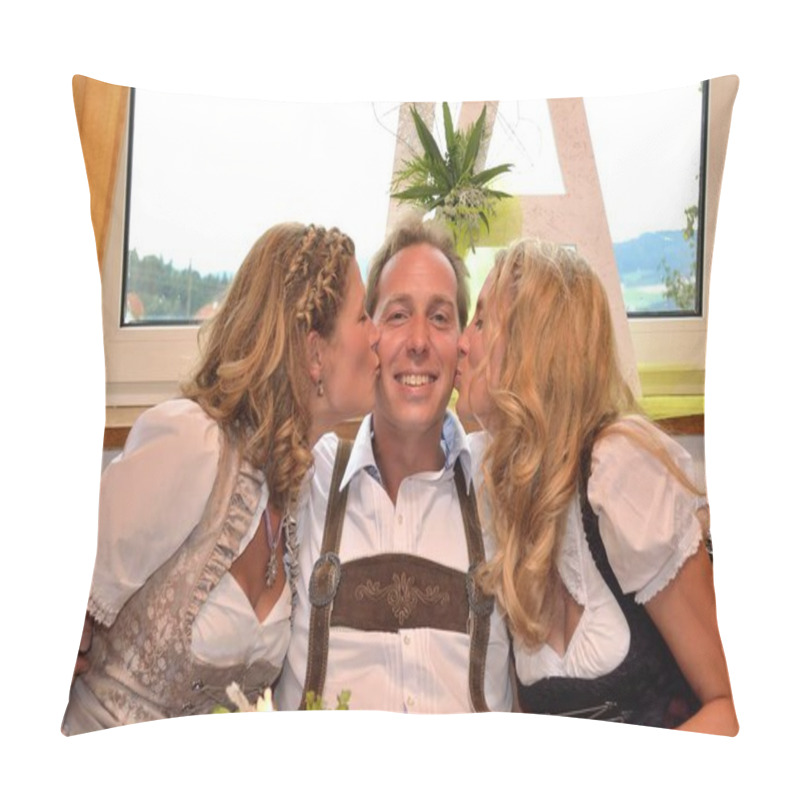 Personality  Two Women Kissing Man Pillow Covers