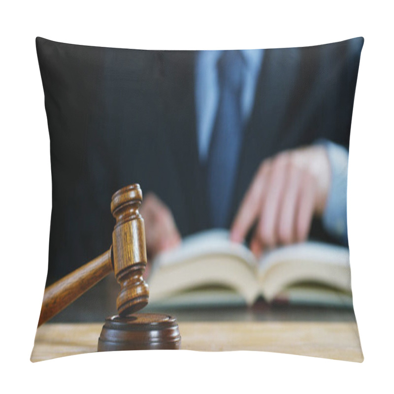 Personality  Notaries With Gavel Judge Pillow Covers