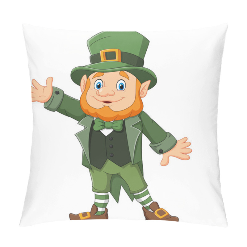 Personality  Cartoon Happy Leprechaun Waving Hand Pillow Covers