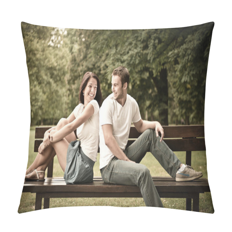 Personality  Young Beautiful Couple Dating Pillow Covers