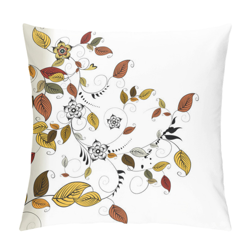 Personality  Vector Elegant Autumn Leaves Illustration Pillow Covers