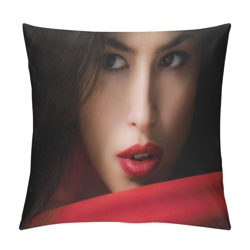 Personality  Woman Closeup Portrait Pillow Covers