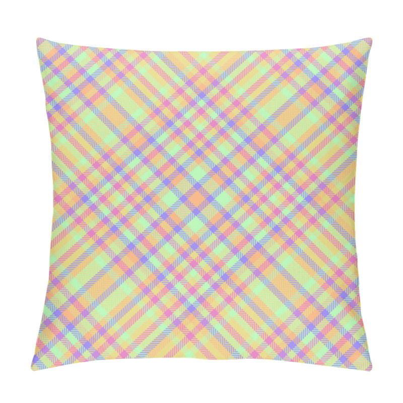 Personality  Cowboy Texture Pattern Check, Random Tartan Background Textile. Dye Seamless Plaid Fabric Vector In Yellow And Light Colors Palette. Pillow Covers