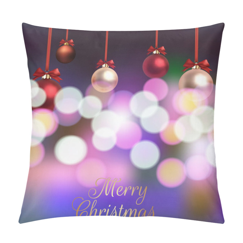 Personality  Elegant Merry Christmas And New Year Background Vector Illustration Pillow Covers