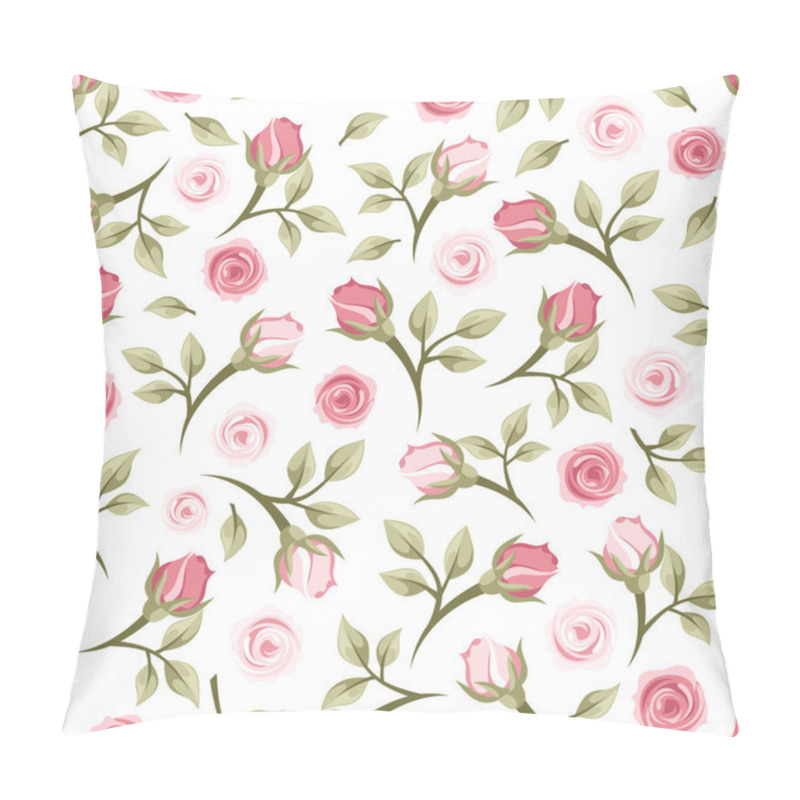 Personality  Seamless Pattern With Roses. Vector Illustration. Pillow Covers