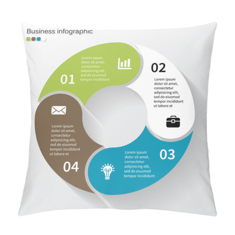 Personality  Modern Vector Info Graphic For Business Project Pillow Covers