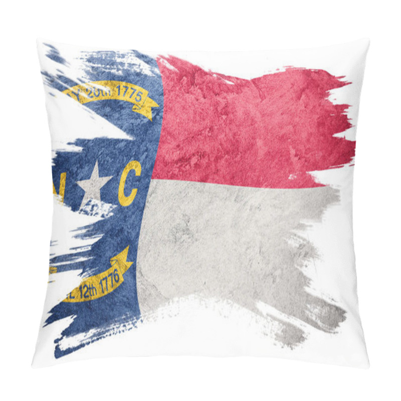 Personality  Grunge North Carolina State Flag. North Carolina Flag Brush Stroke. Pillow Covers