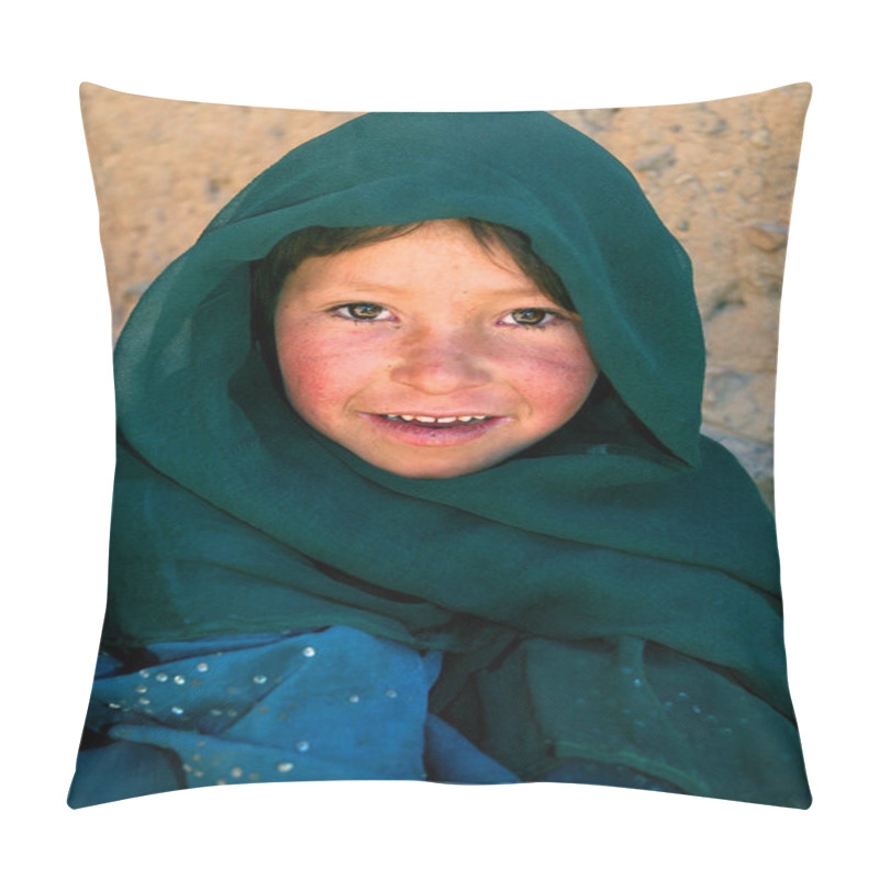 Personality  Bamyan (Bamiyan) In Central Afghanistan. This Poor Girl Lives In The Caves In Bamyan (Bamiyan), Afghanistan. A Cave Dweller In The Cliffs Near To The Bamyan (Bamiyan) Buddhas, Afghanistan Pillow Covers